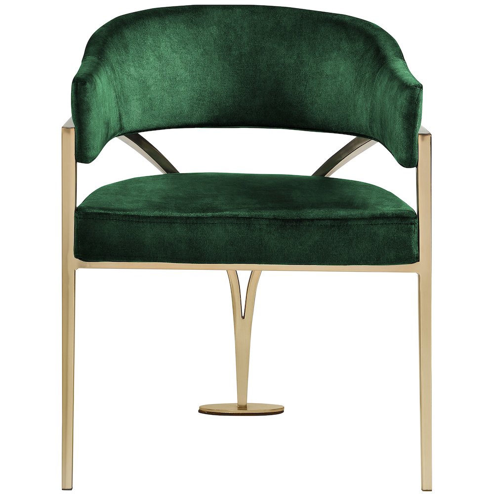Madelyn Green Velvet Dining Chair, Set of 2. Picture 3