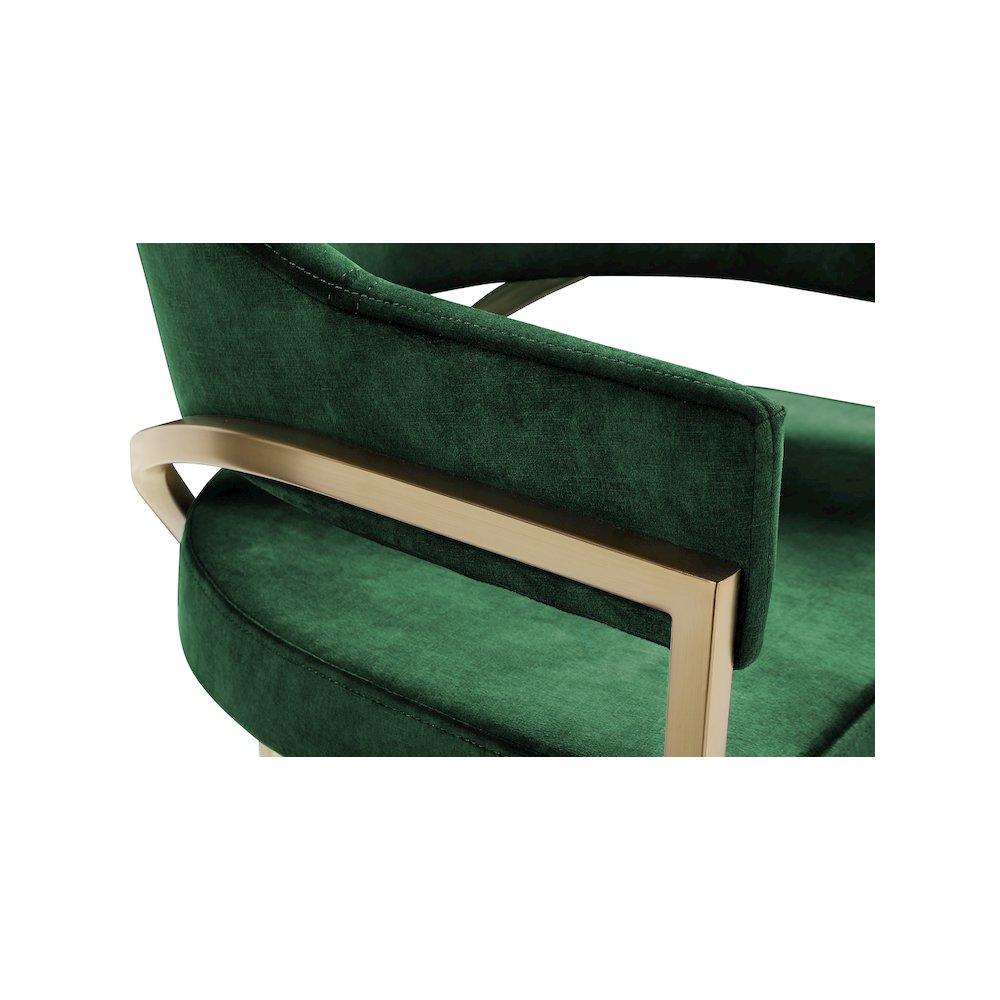 Madelyn Green Velvet Dining Chair, Set of 2. Picture 4