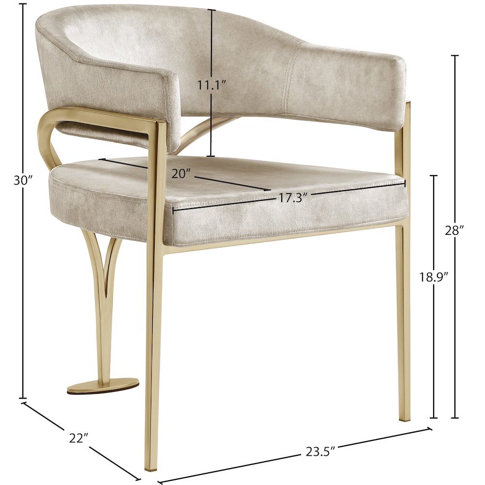 Madelyn Stone Velvet Dining Chair, Set of 2. Picture 5