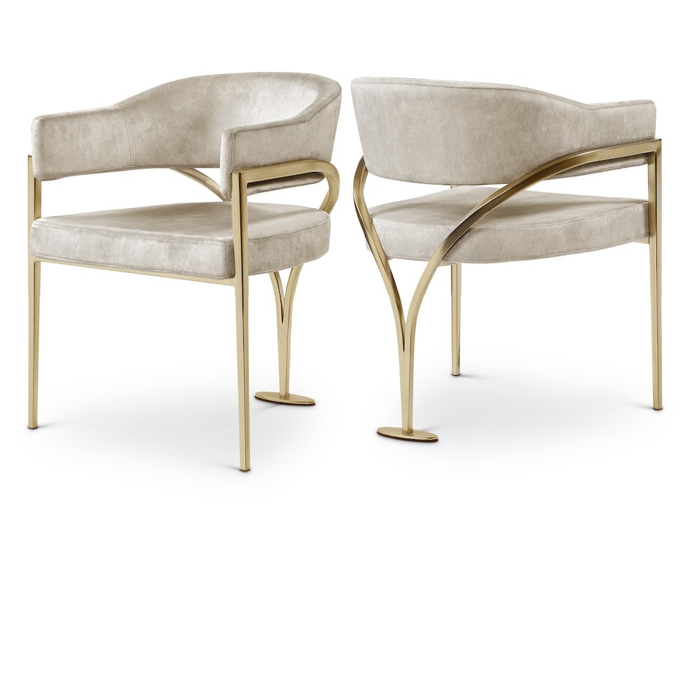 Madelyn Stone Velvet Dining Chair, Set of 2. Picture 1