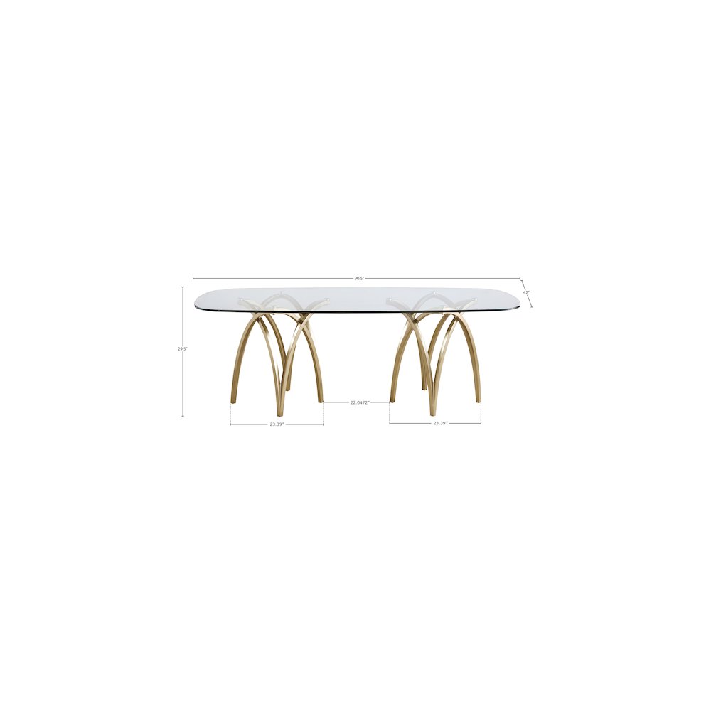 Madelyn Gold Dining Table. Picture 4
