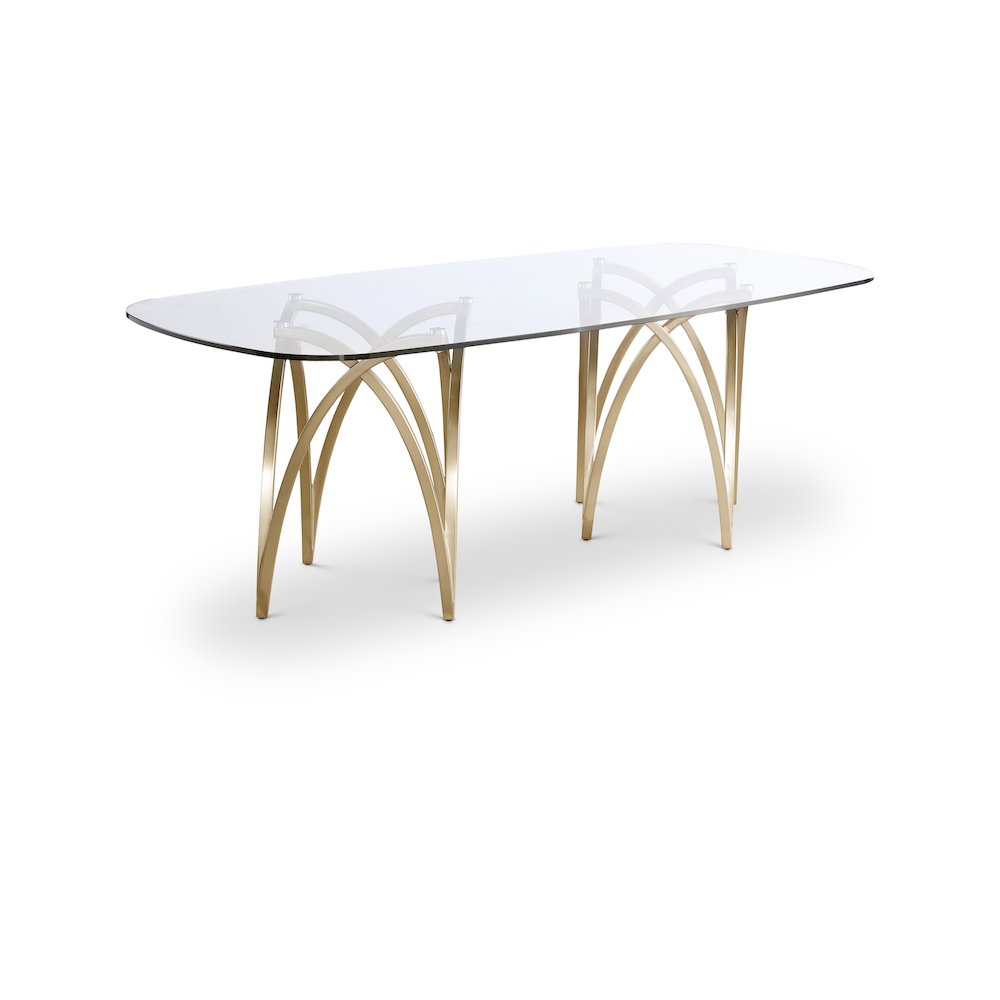 Madelyn Gold Dining Table. Picture 1