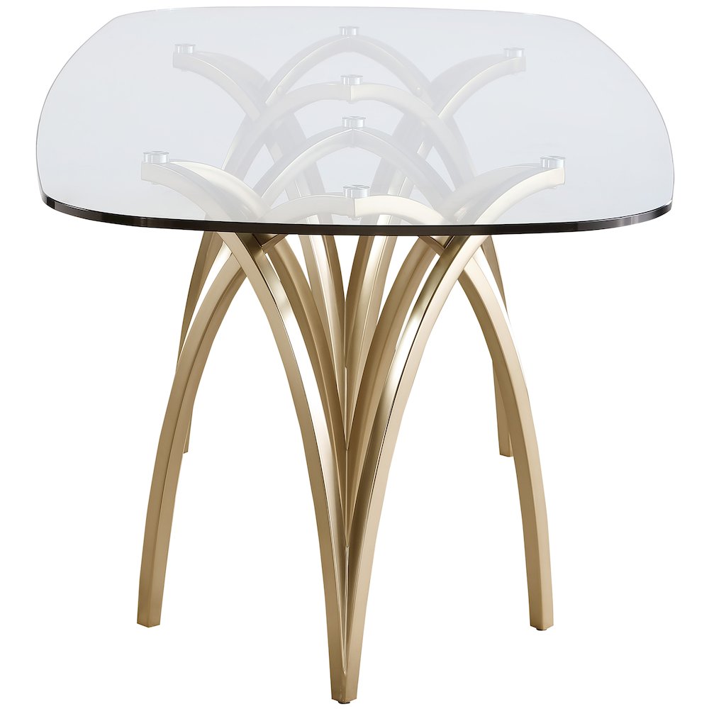Madelyn Gold Dining Table. Picture 3