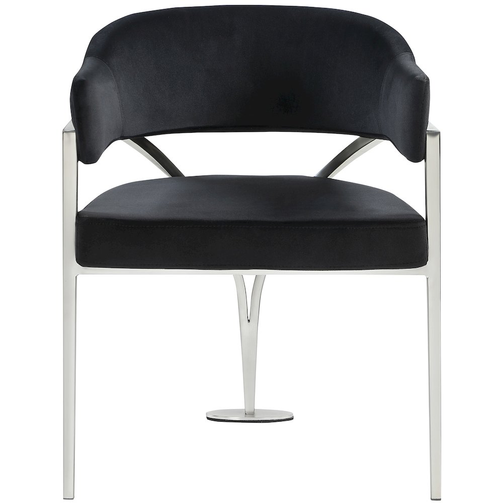 Madelyn Black Velvet Dining Chair, Set of 2. Picture 3