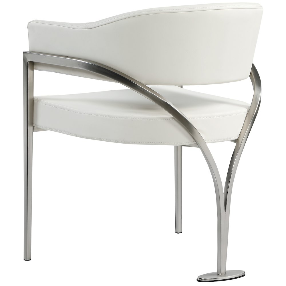 Madelyn Cream Vegan Leather Dining Chair, Set of 2. Picture 2