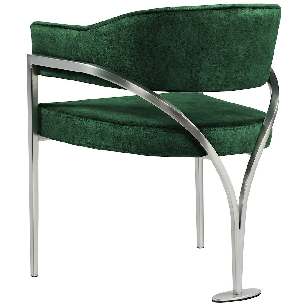 Madelyn Green Velvet Dining Chair, Set of 2. Picture 2