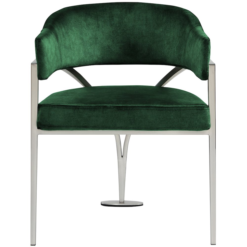 Madelyn Green Velvet Dining Chair, Set of 2. Picture 3