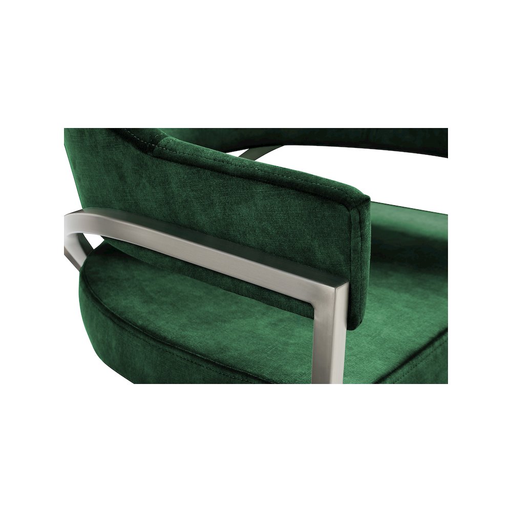 Madelyn Green Velvet Dining Chair, Set of 2. Picture 4