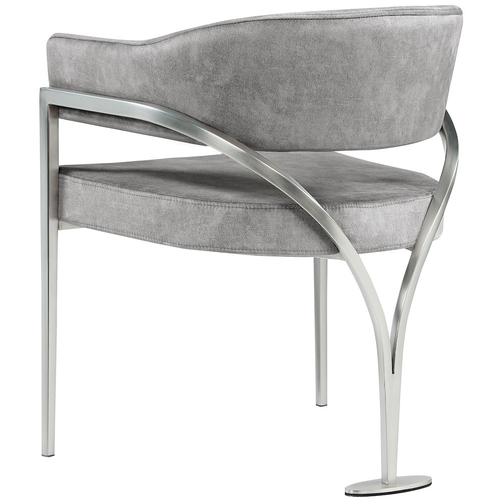 Madelyn Grey Velvet Dining Chair, Set of 2. Picture 2