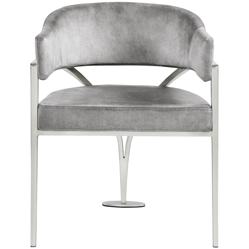 Madelyn Grey Velvet Dining Chair, Set of 2. Picture 3
