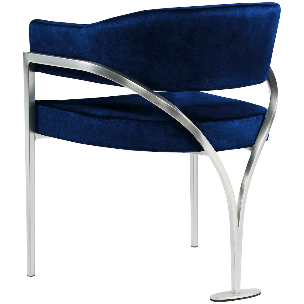 Madelyn Navy Velvet Dining Chair, Set of 2. Picture 2