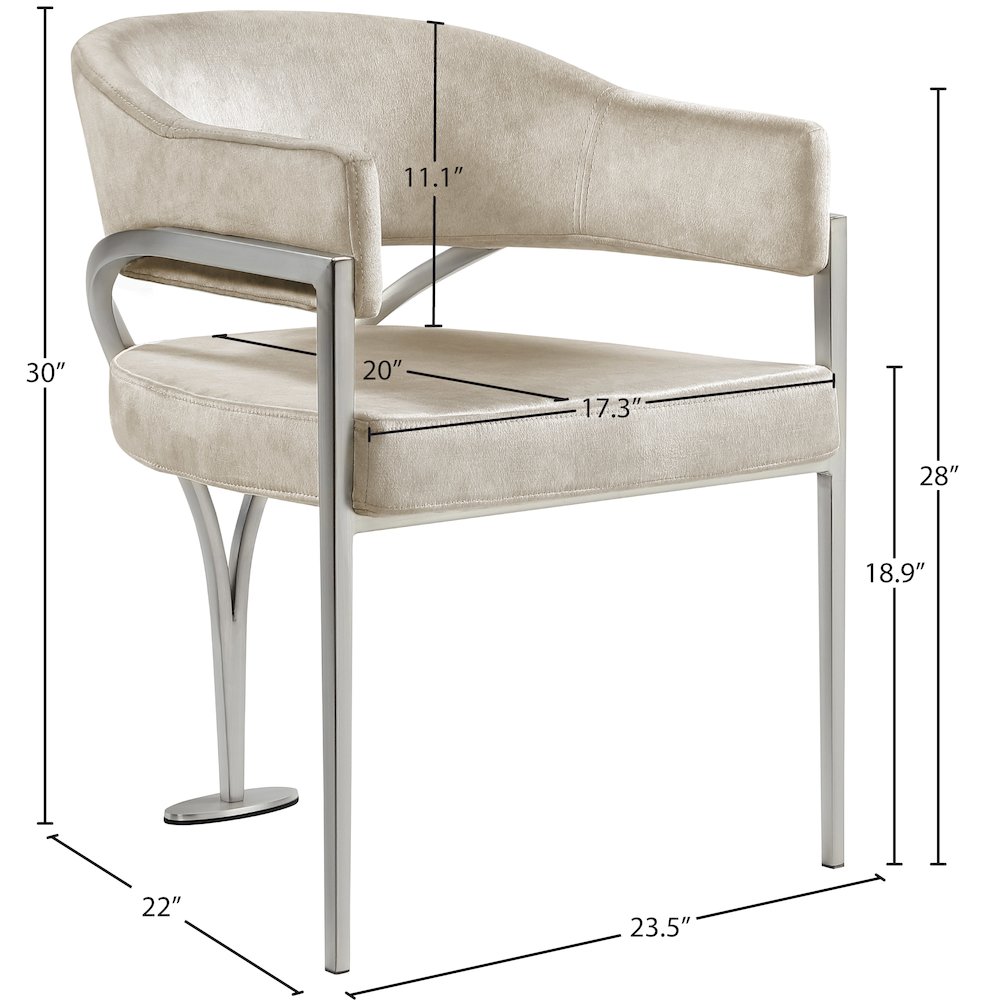 Madelyn Stone Velvet Dining Chair, Set of 2. Picture 5