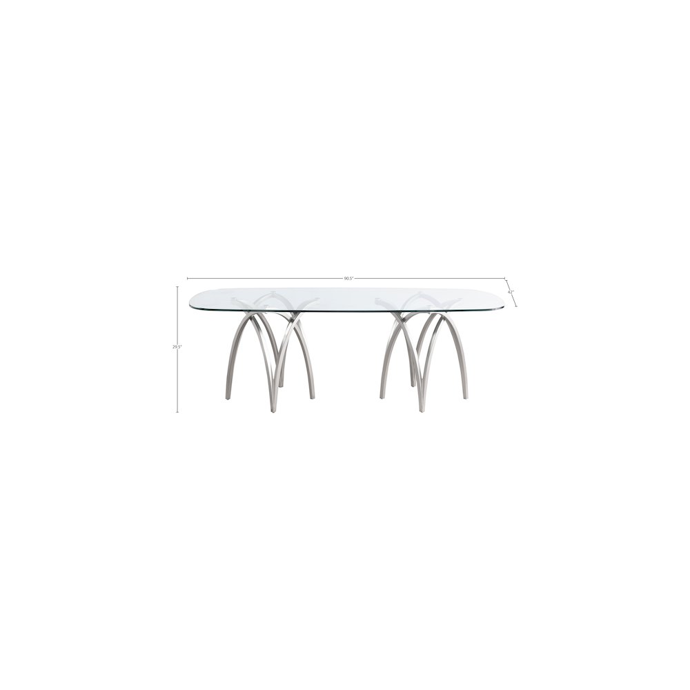 Madelyn Silver Dining Table. Picture 4