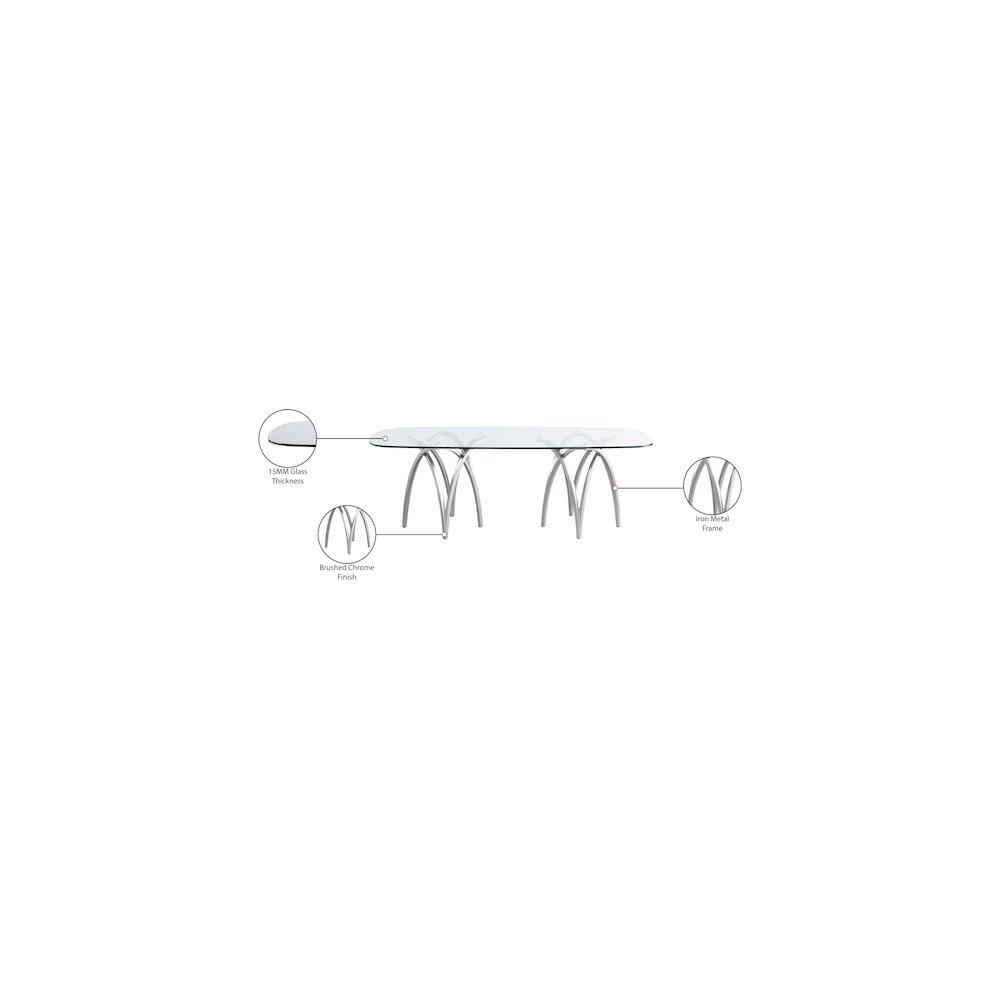 Madelyn Silver Dining Table. Picture 5