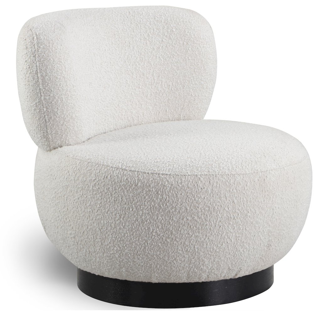 Calais Cream Boucle Fabric Accent Chair. Picture 1