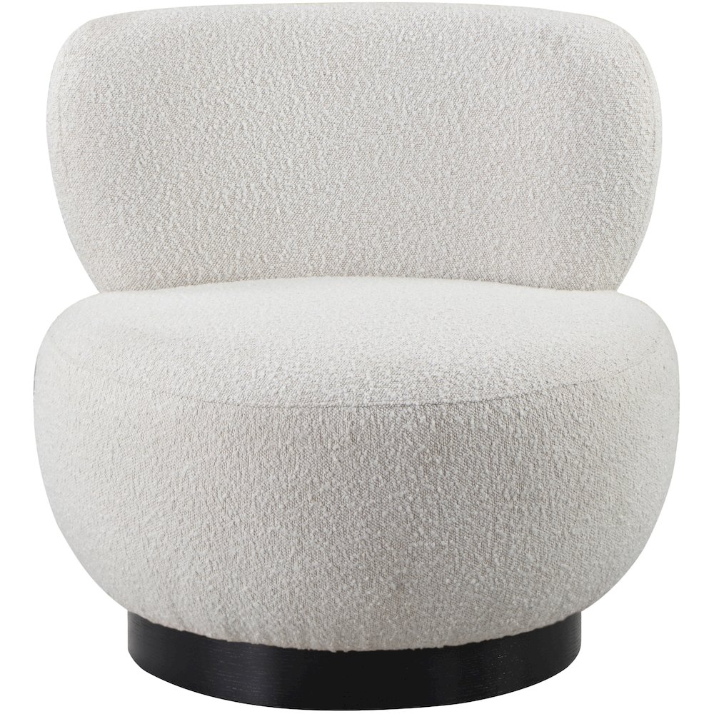 Calais Cream Boucle Fabric Accent Chair. Picture 3