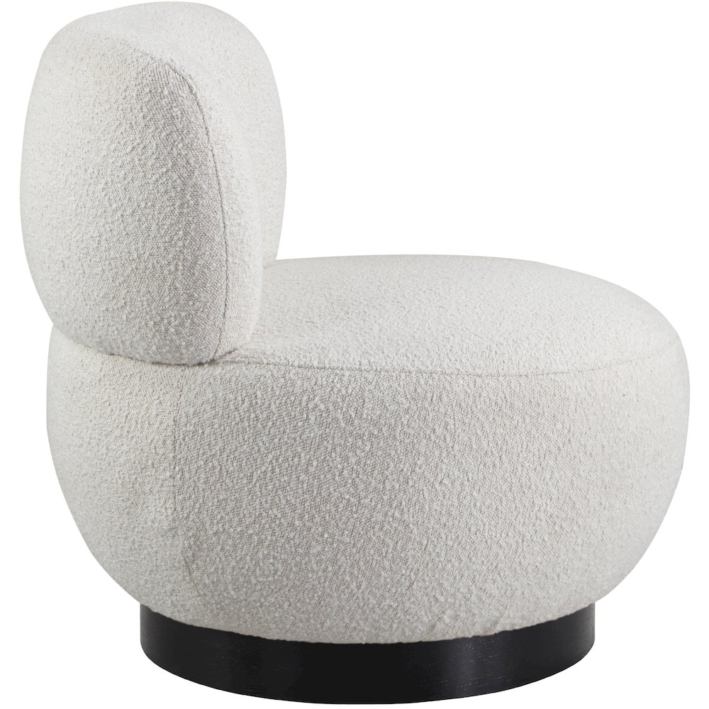 Calais Cream Boucle Fabric Accent Chair. Picture 4