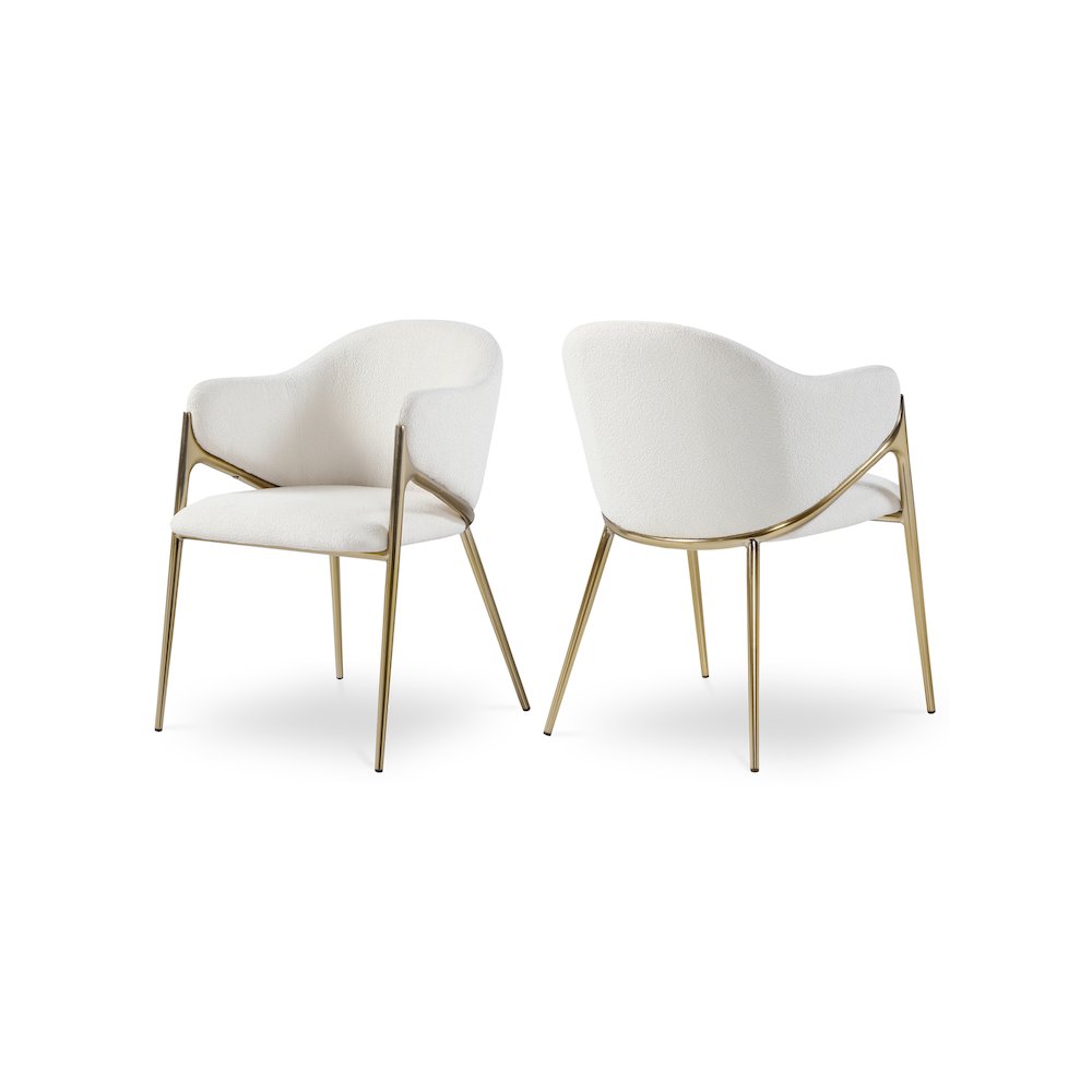 Nial Cream Boucle Fabric Dining Chair, Set of 2. Picture 1