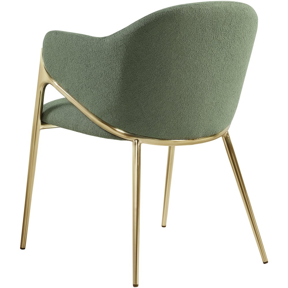 Nial Green Boucle Fabric Dining Chair, Set of 2. Picture 2