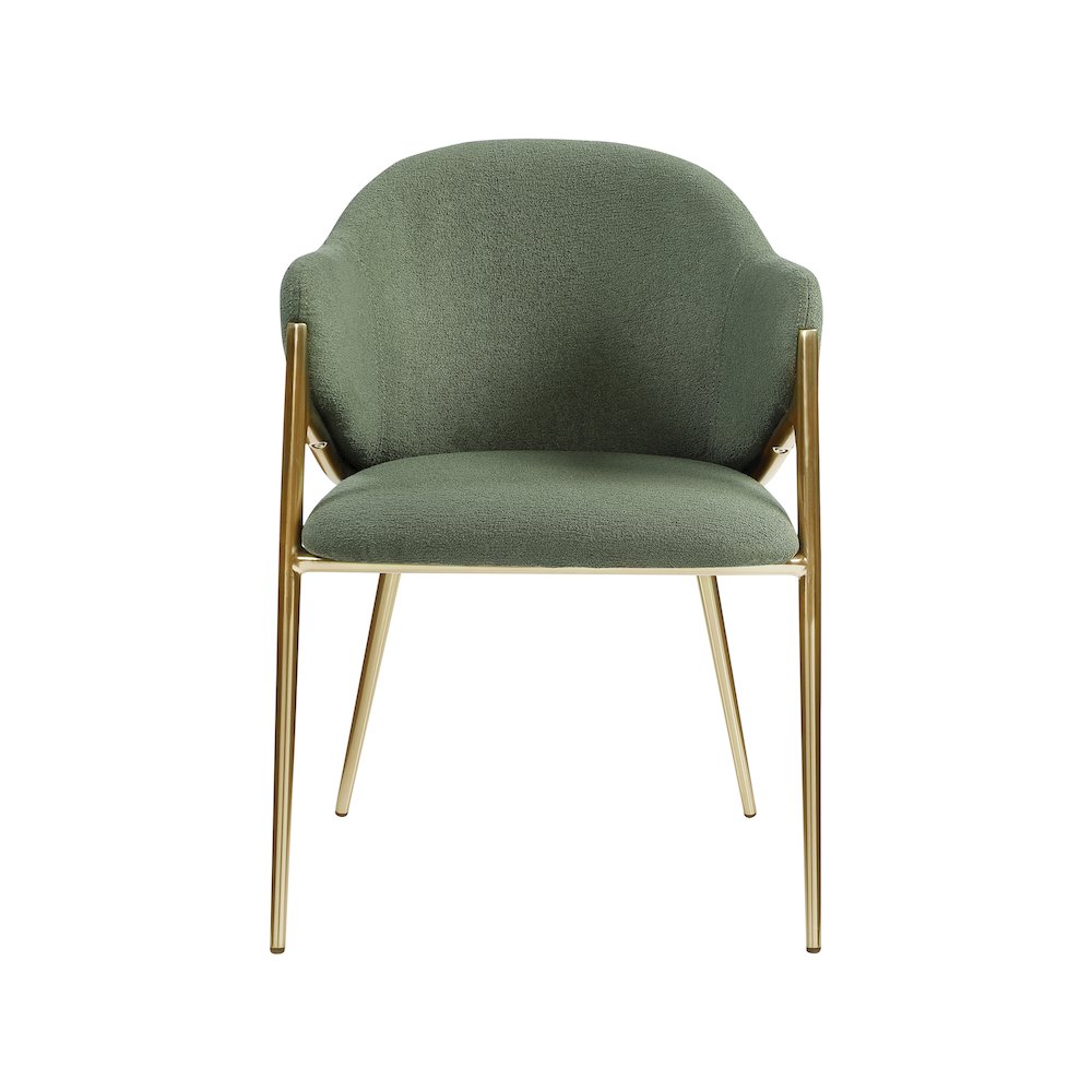 Nial Green Boucle Fabric Dining Chair, Set of 2. Picture 3