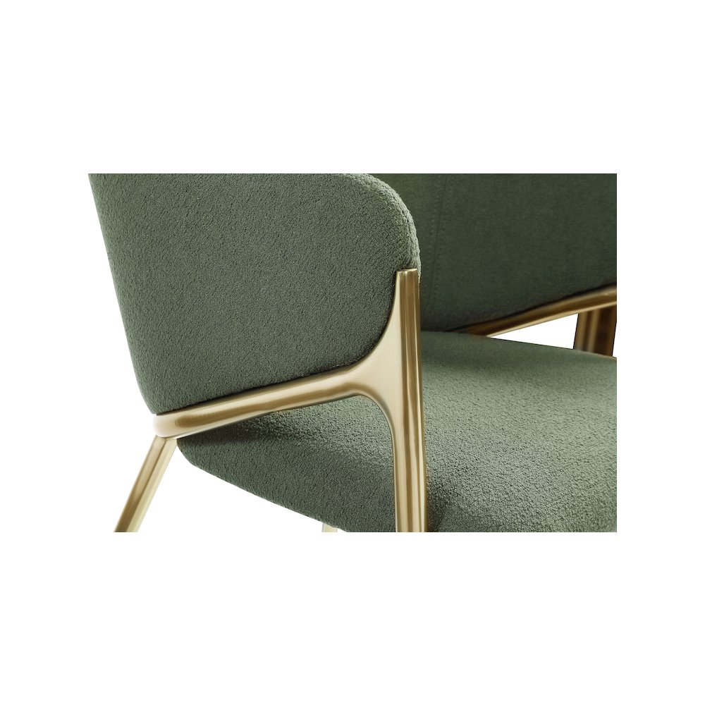 Nial Green Boucle Fabric Dining Chair, Set of 2. Picture 4