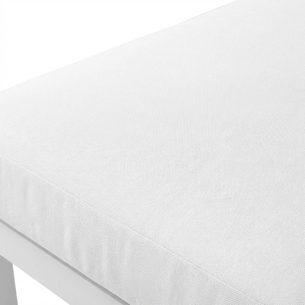 White Fabric Outdoor Patio Modular Sectional For Contemporary Lounge Comfort. Picture 5