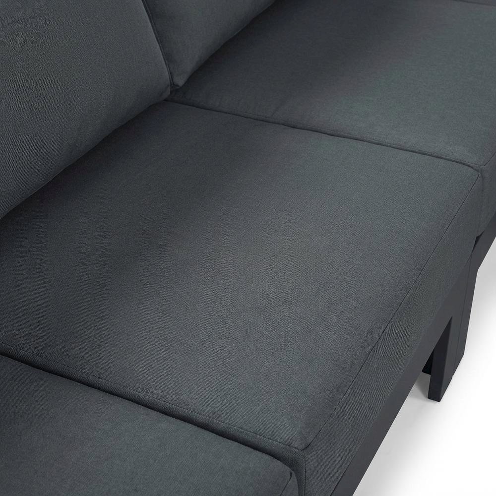 Gray Fabric Outdoor Patio Modular Sectional For Contemporary Style Lounge. Picture 5