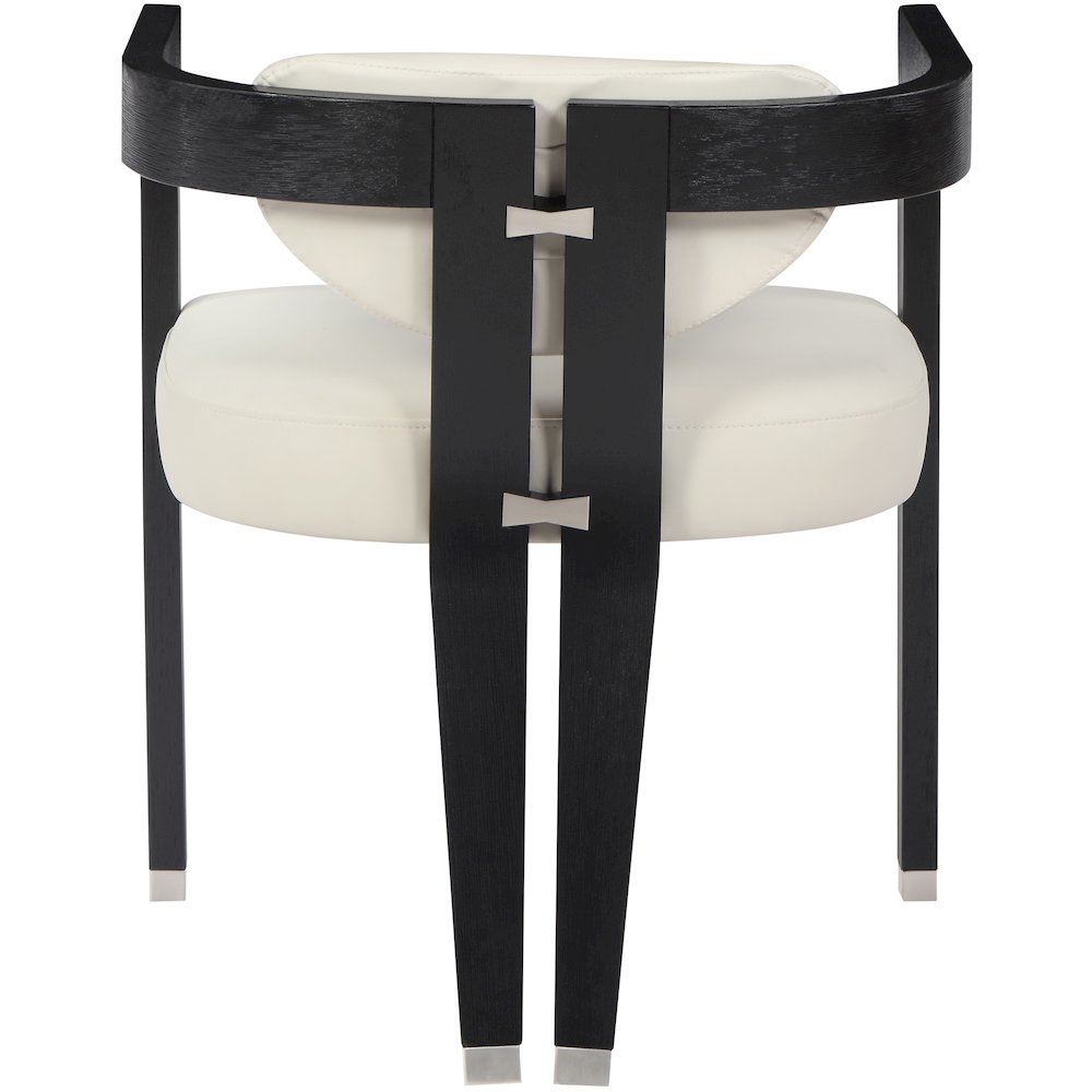 Carlyle Cream Vegan Leather Dining Chair. Picture 2