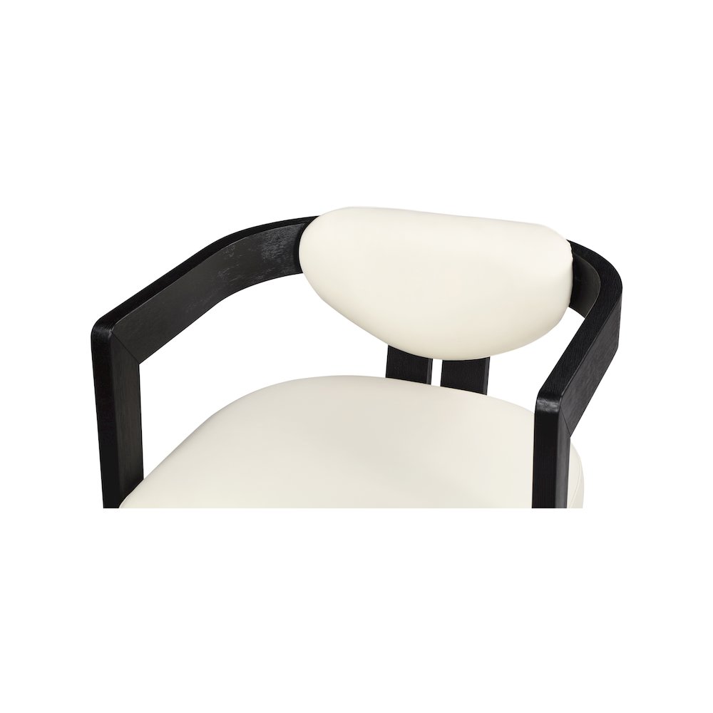 Carlyle Cream Vegan Leather Dining Chair. Picture 6