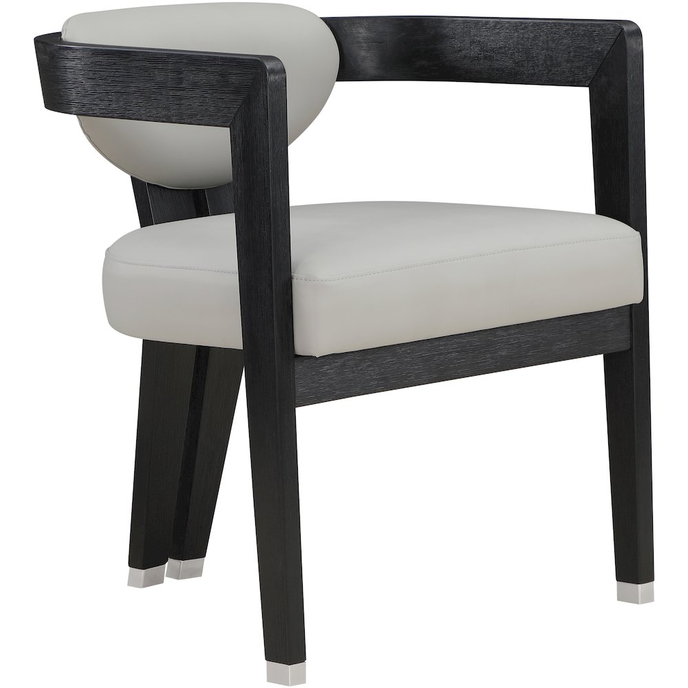 Carlyle Grey Vegan Leather Dining Chair. Picture 1