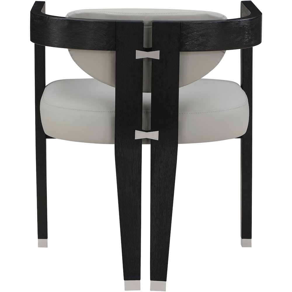 Carlyle Grey Vegan Leather Dining Chair. Picture 2