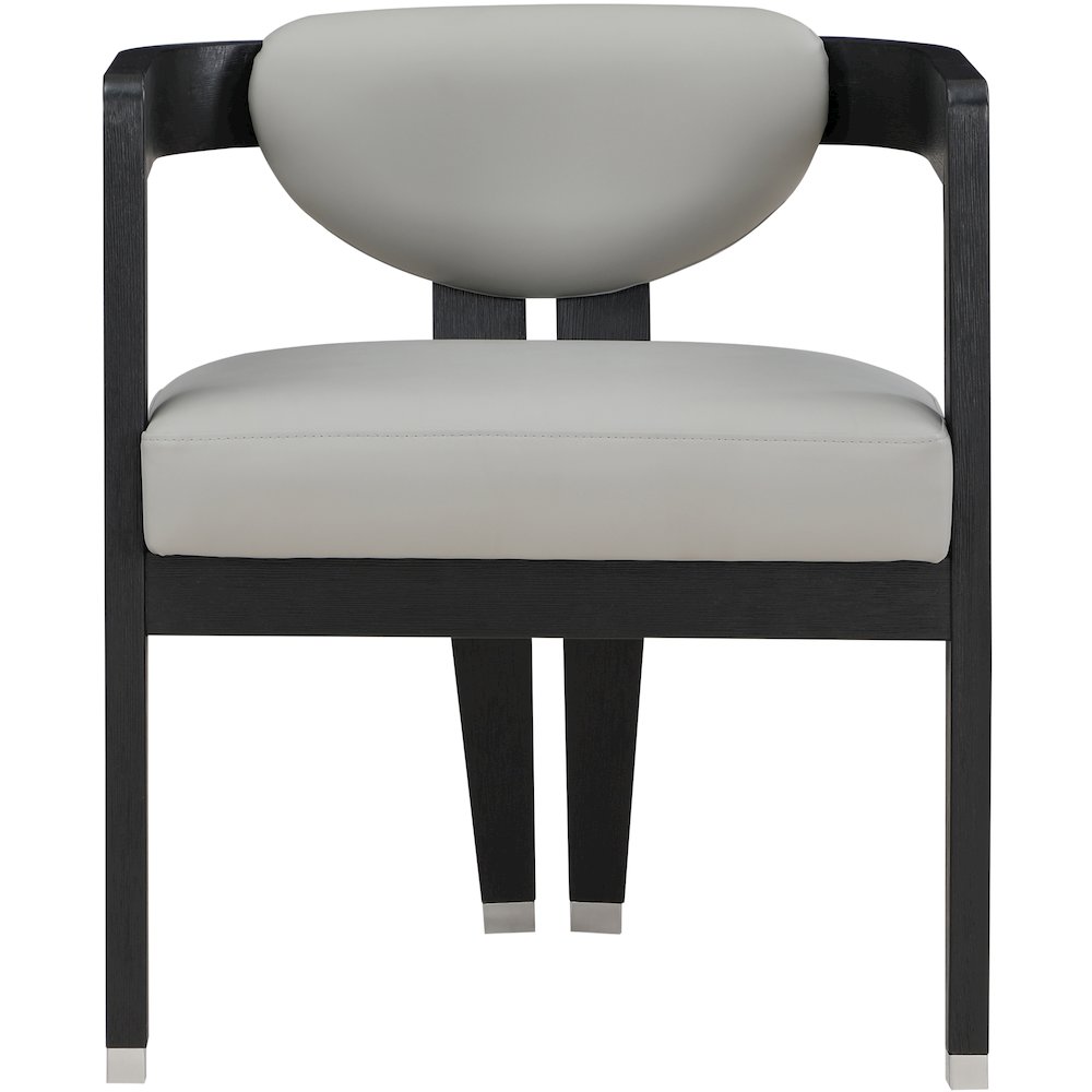 Carlyle Grey Vegan Leather Dining Chair. Picture 3