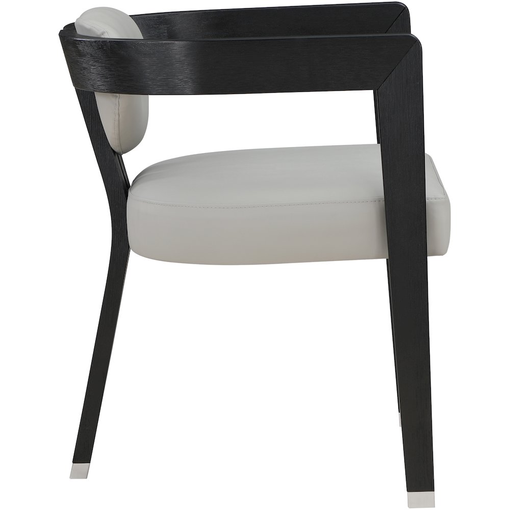 Carlyle Grey Vegan Leather Dining Chair. Picture 4