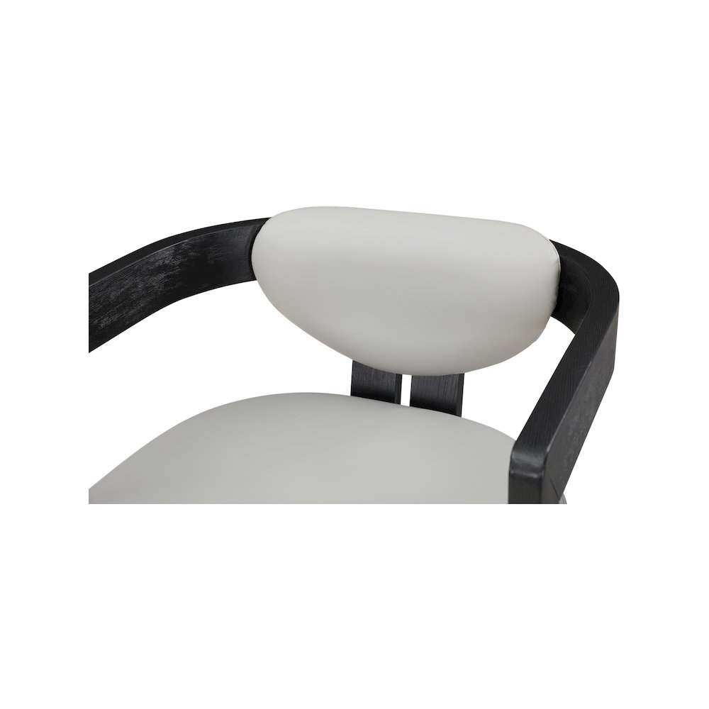 Carlyle Grey Vegan Leather Dining Chair. Picture 6