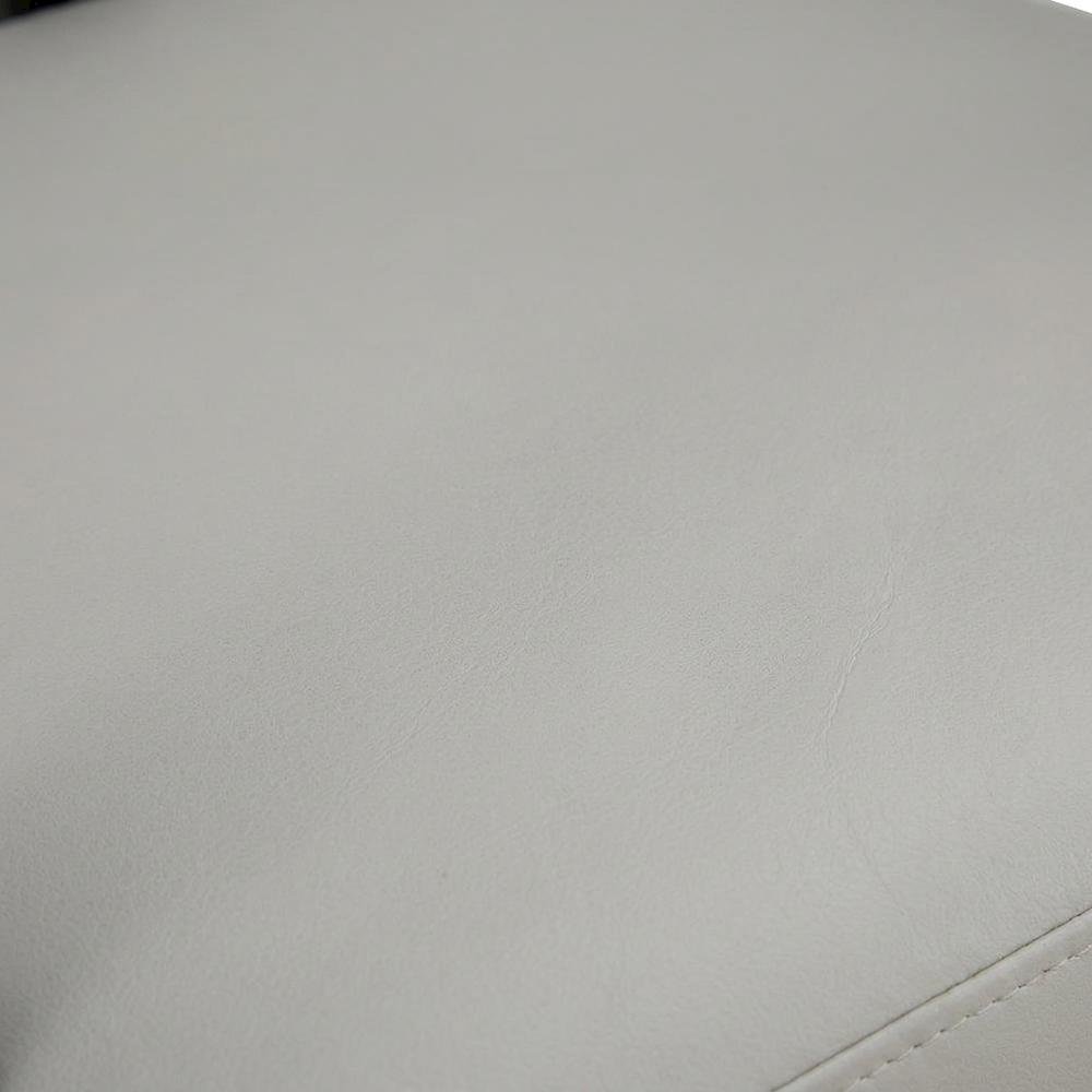 Vegan Leather Upholstered Dining Chair with Rubberwood Legs, Grey Vegan Leather. Picture 6