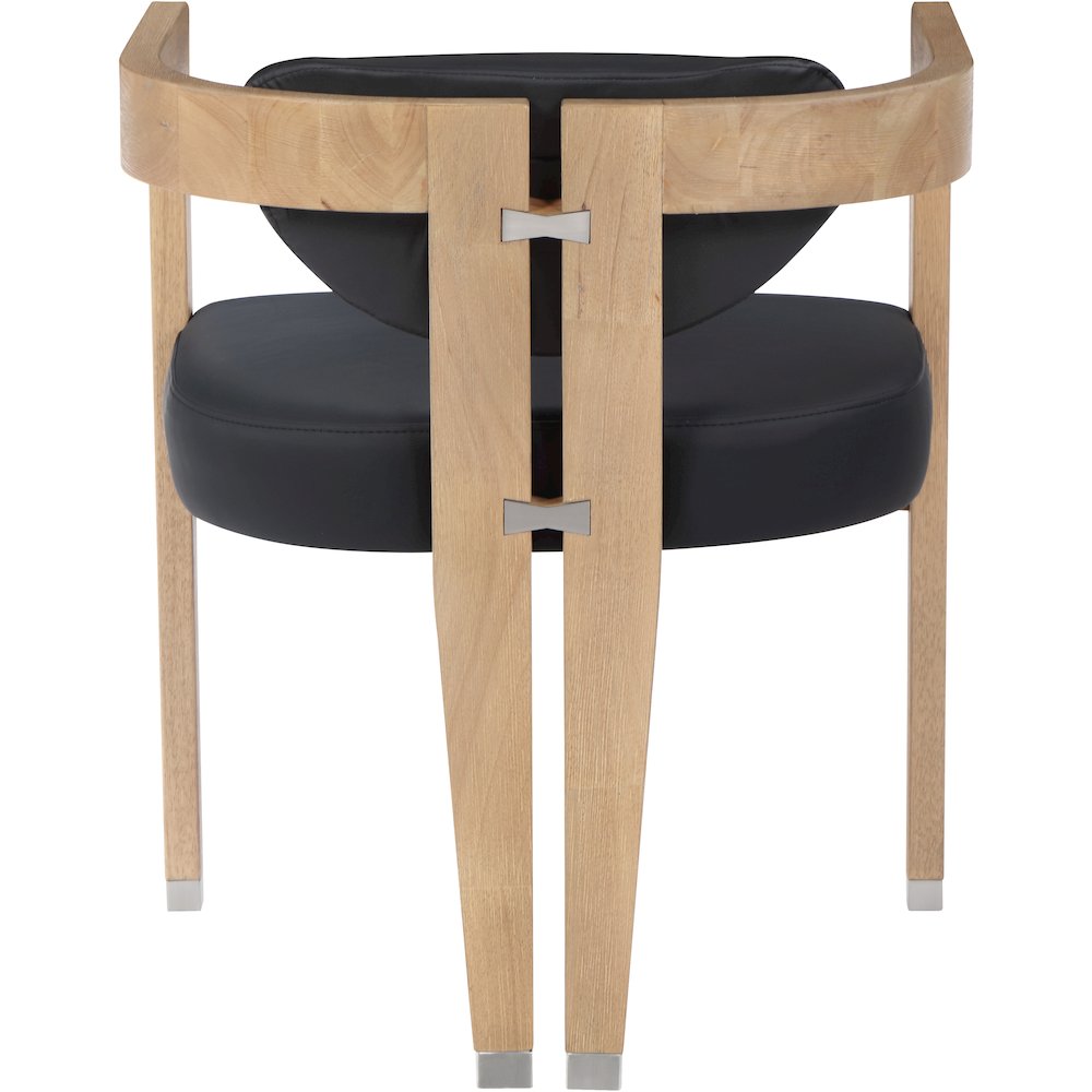 Carlyle Black Vegan Leather Dining Chair. Picture 3