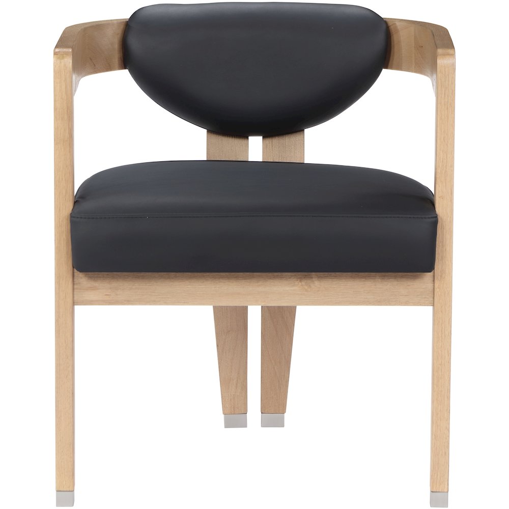 Carlyle Black Vegan Leather Dining Chair. Picture 4