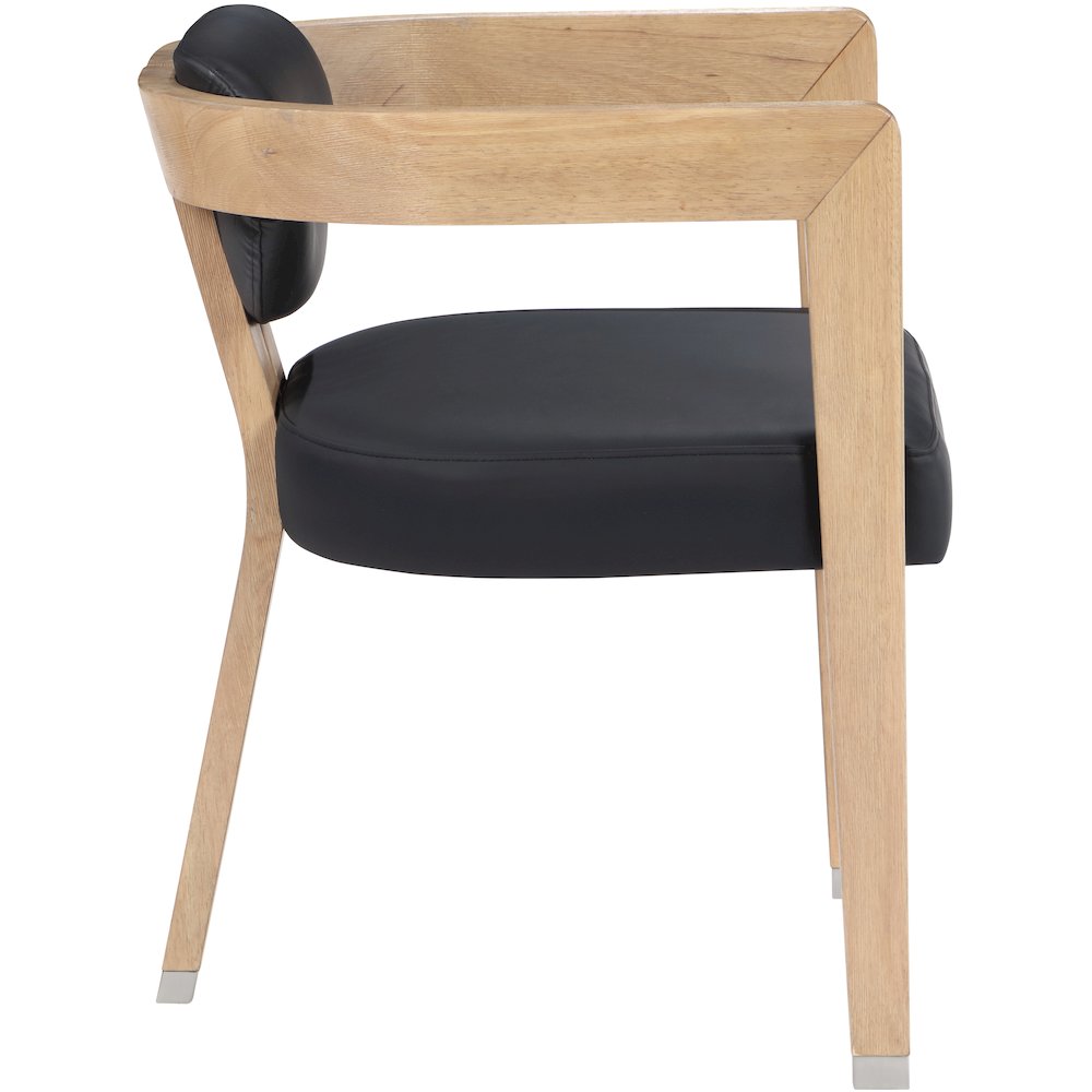 Carlyle Black Vegan Leather Dining Chair. Picture 5