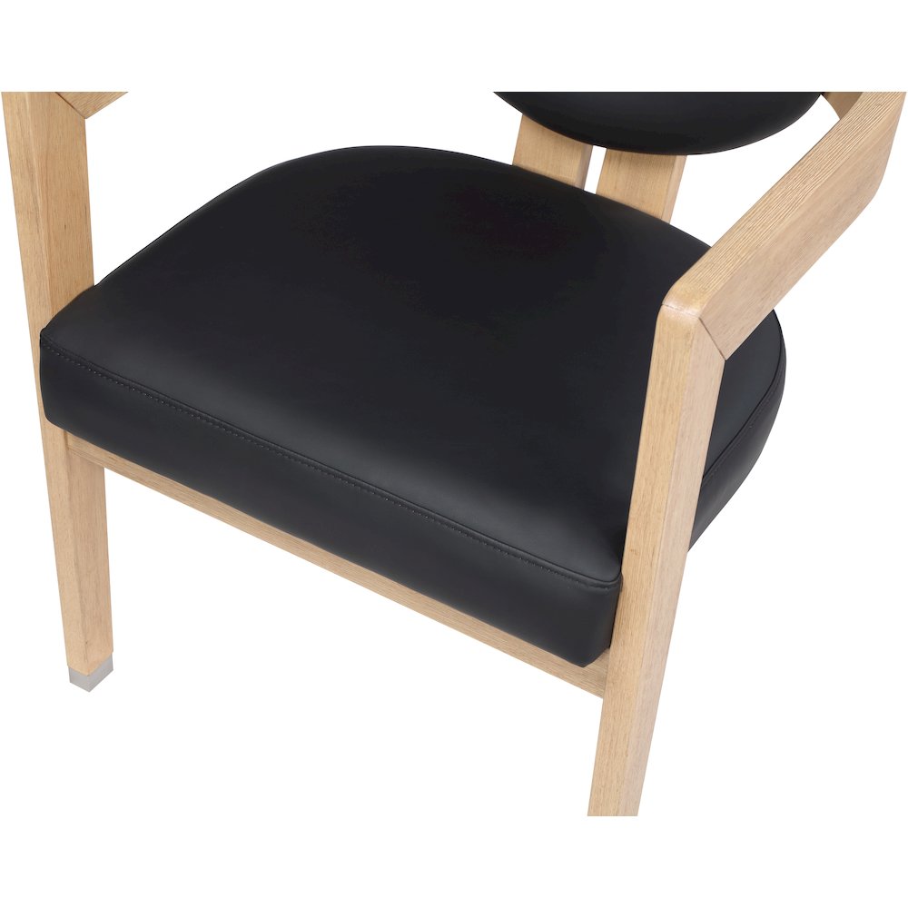 Carlyle Black Vegan Leather Dining Chair. Picture 6