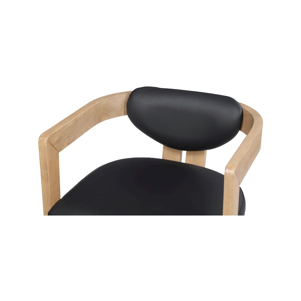 Carlyle Black Vegan Leather Dining Chair. Picture 7