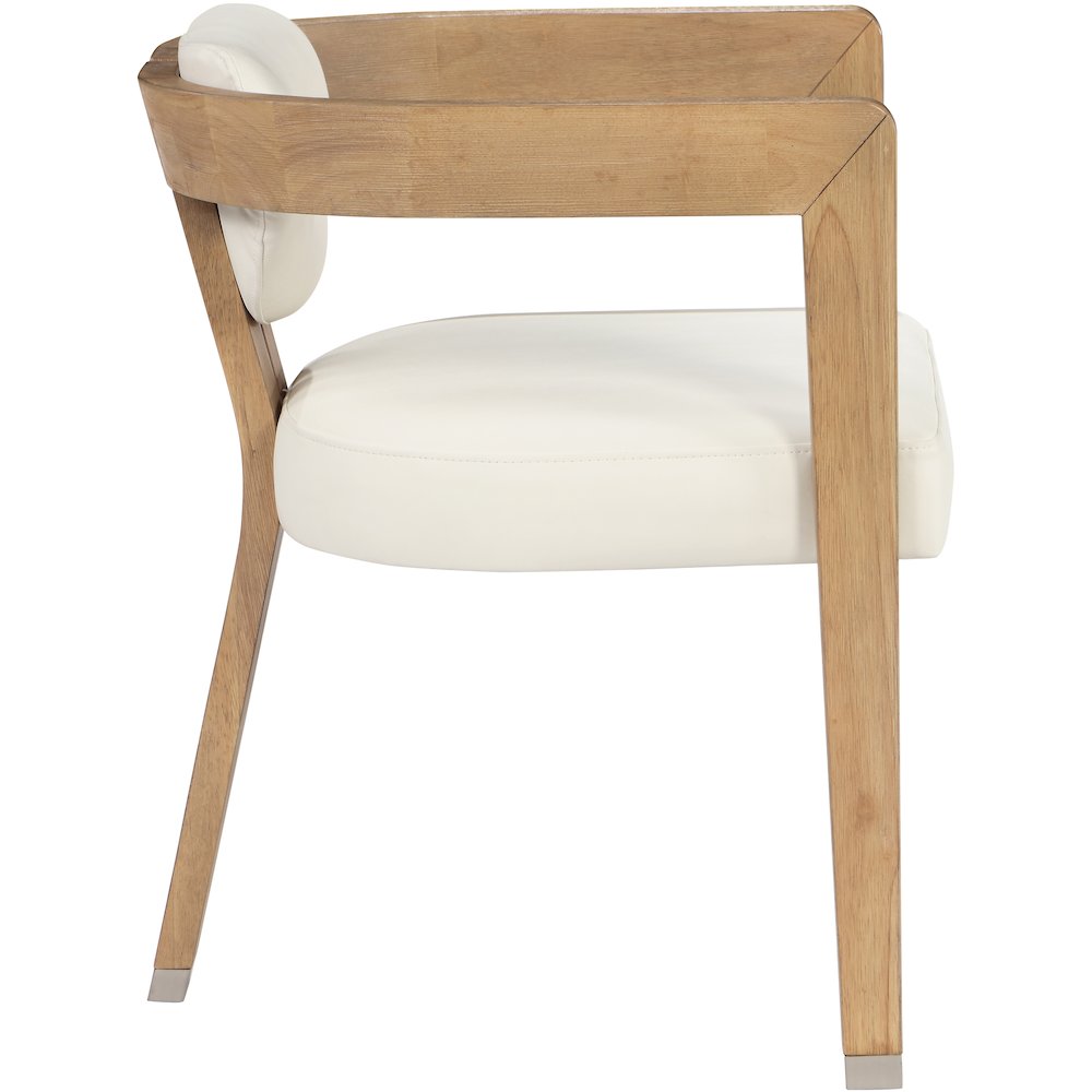 Carlyle Cream Vegan Leather Dining Chair. Picture 5
