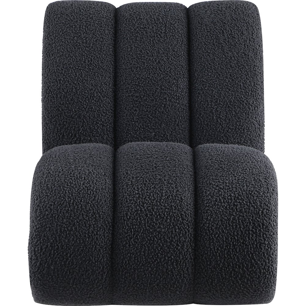 Swoon Black Faux Sheepskin Accent Chair. Picture 4