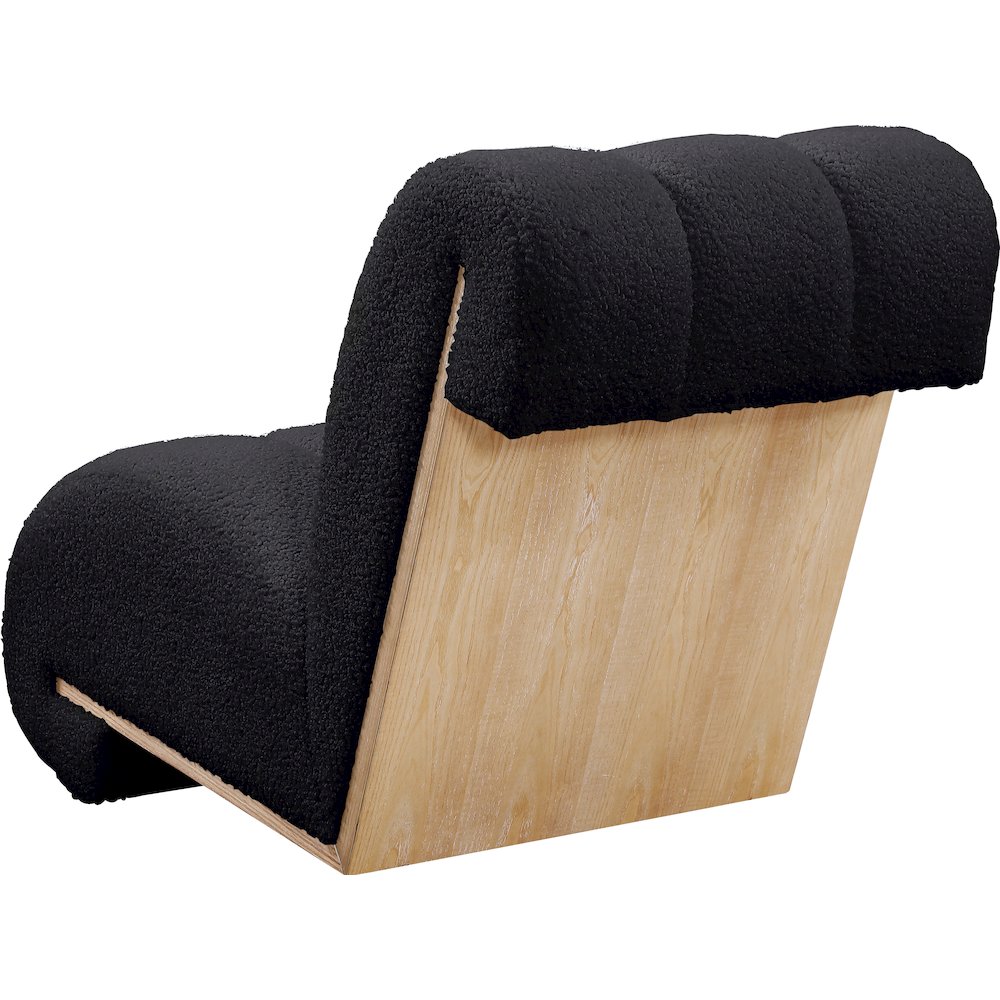 Swoon Black Faux Sheepskin Accent Chair. Picture 5