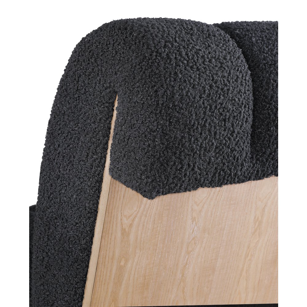 Swoon Black Faux Sheepskin Accent Chair. Picture 6