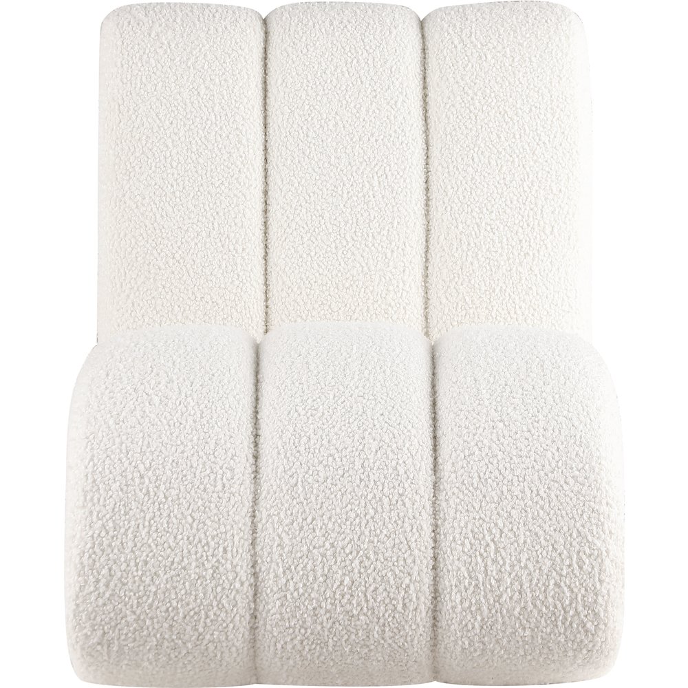 Swoon Cream Faux Sheepskin Accent Chair. Picture 4