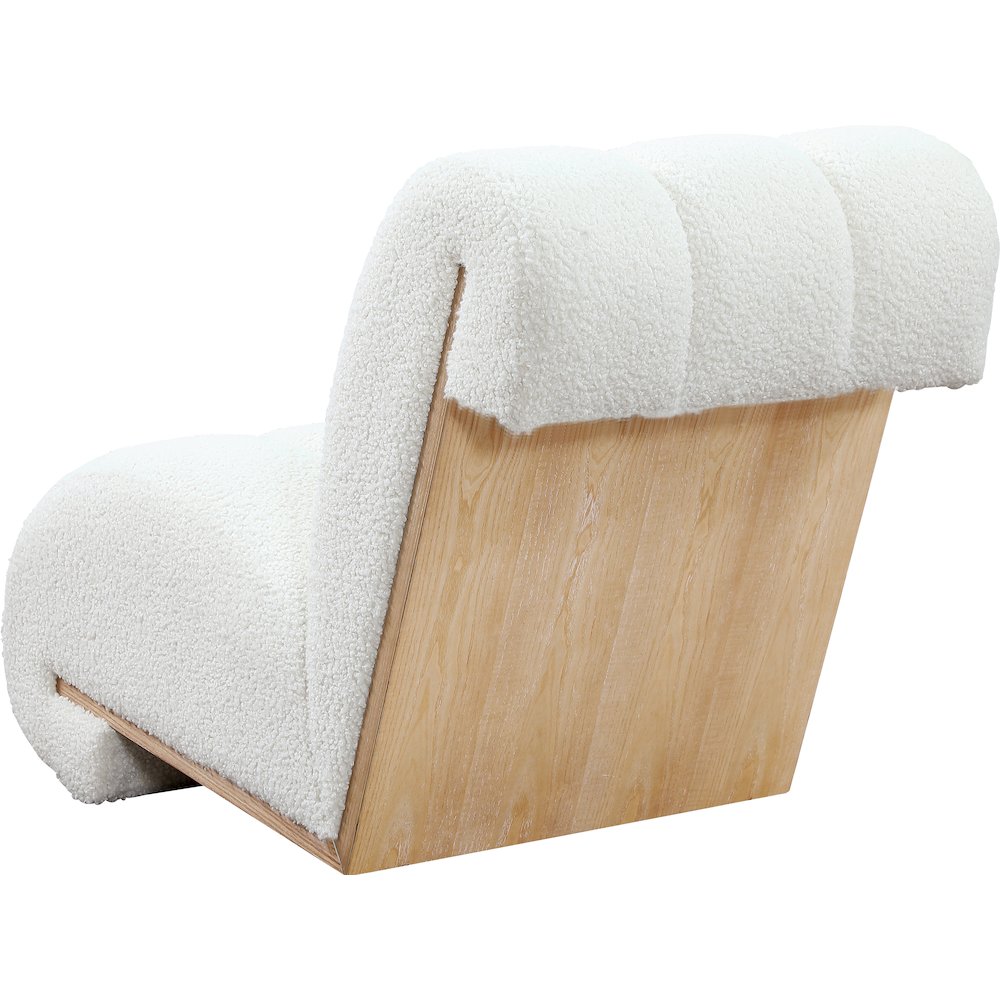 Swoon Cream Faux Sheepskin Accent Chair. Picture 5
