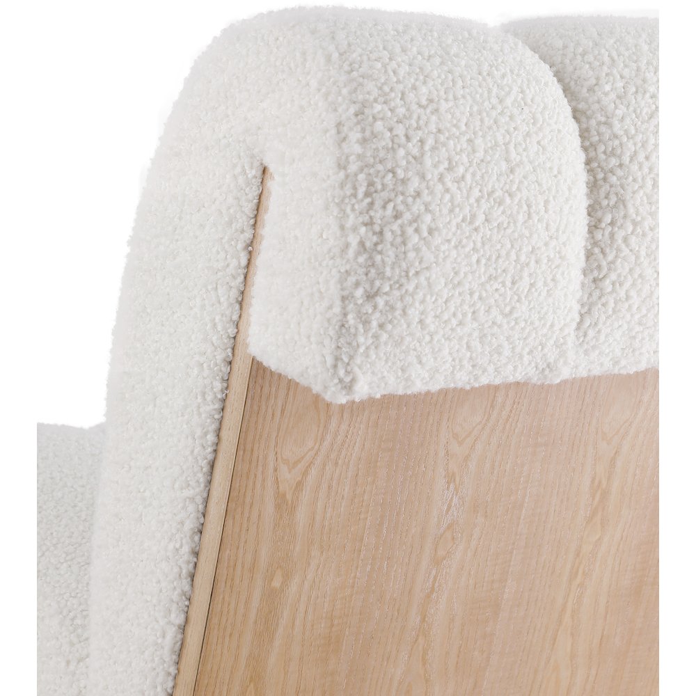 Swoon Cream Faux Sheepskin Accent Chair. Picture 6