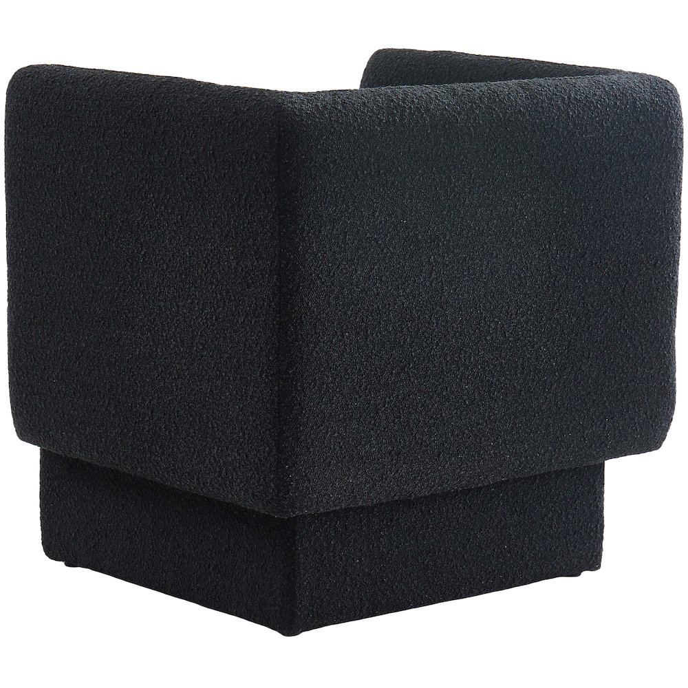Vera Black Boucle Fabric Accent Chair. Picture 2