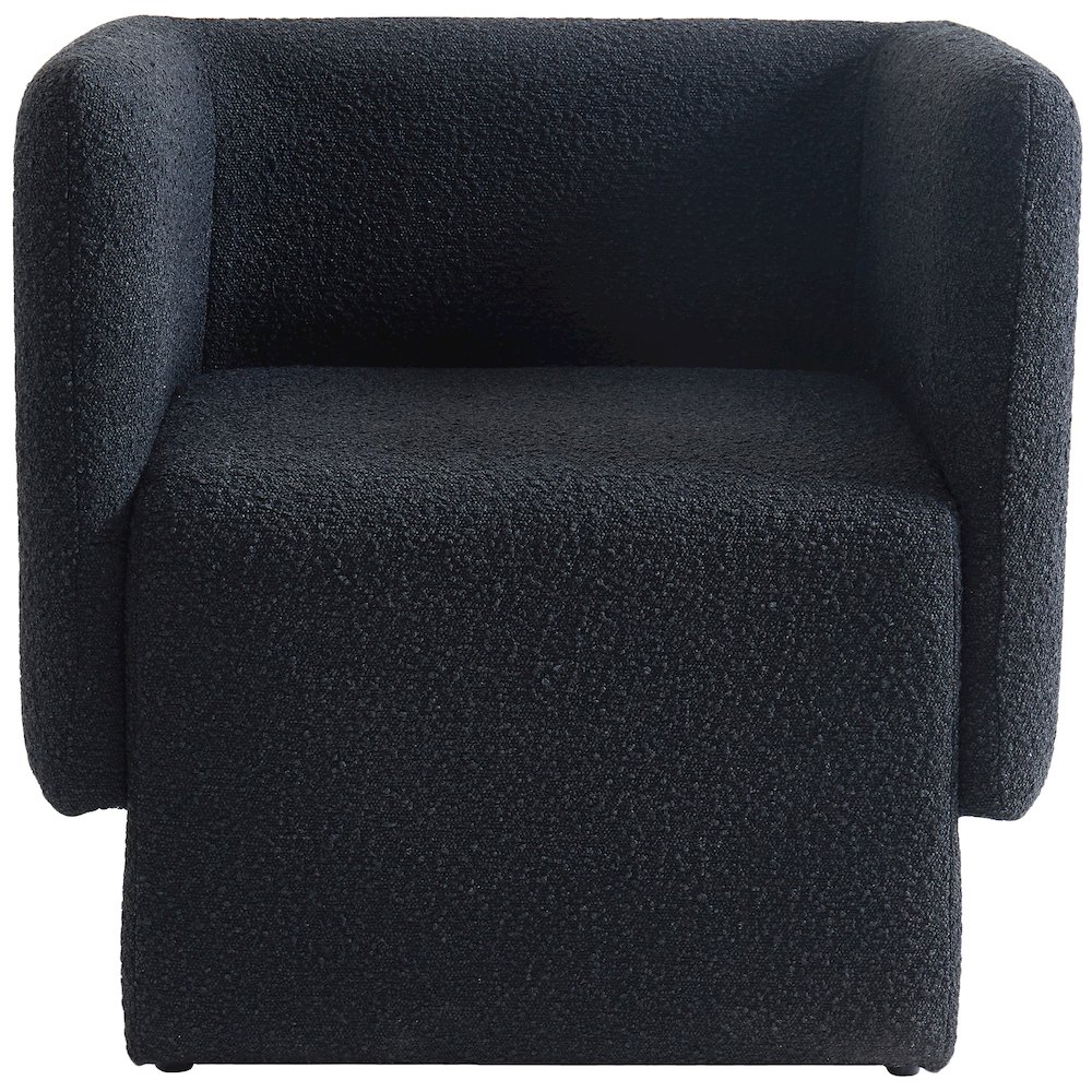 Vera Black Boucle Fabric Accent Chair. Picture 4