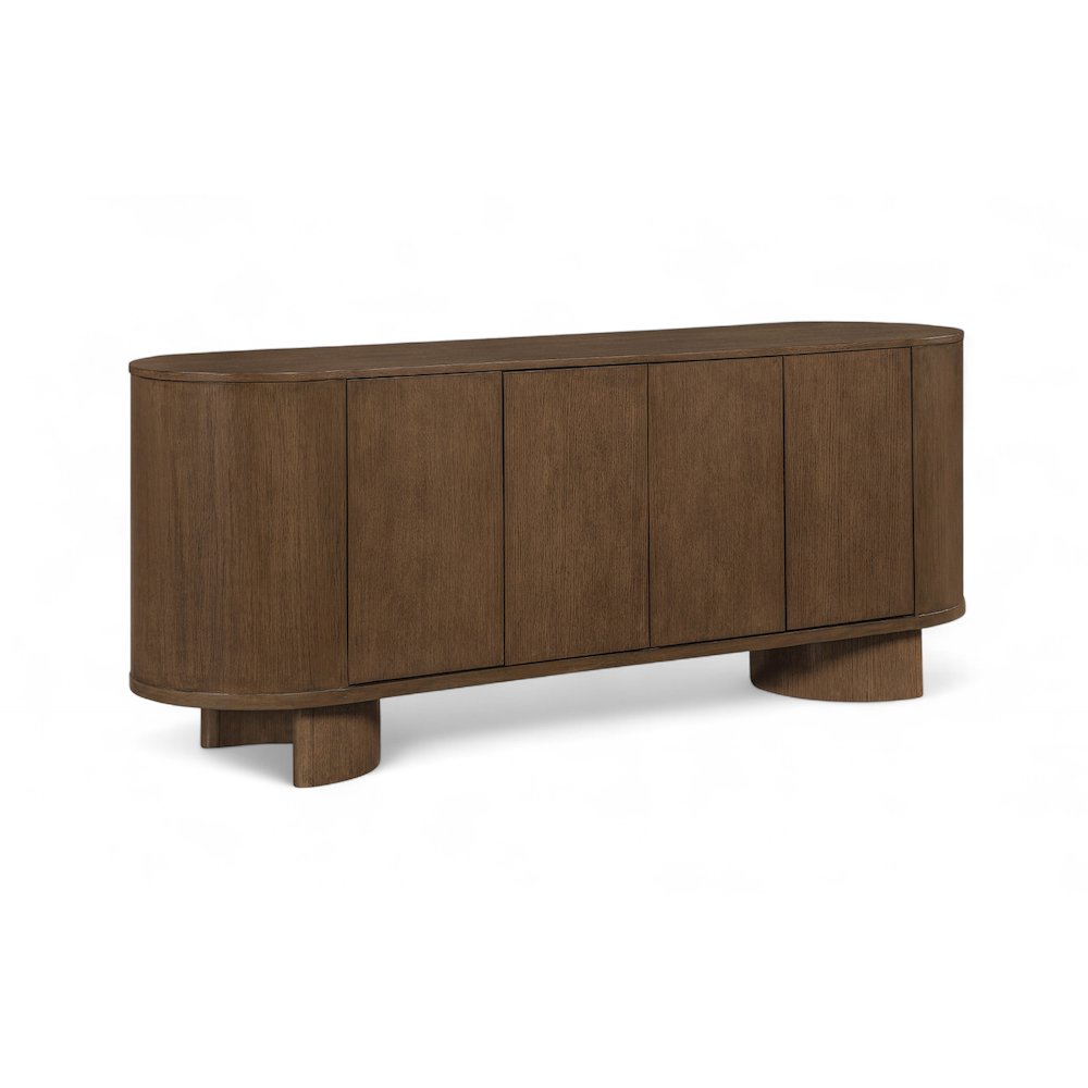Caldra Brown Oak Veneer And Solid Wood Sideboard/Buffet. Picture 1